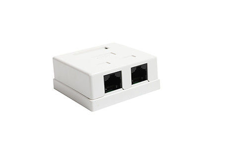 Aufputzdose-Doppel-Port RJ45 Netz Trapezfehler-Jack mit Ethernet- oder Telefonhafen YH7014