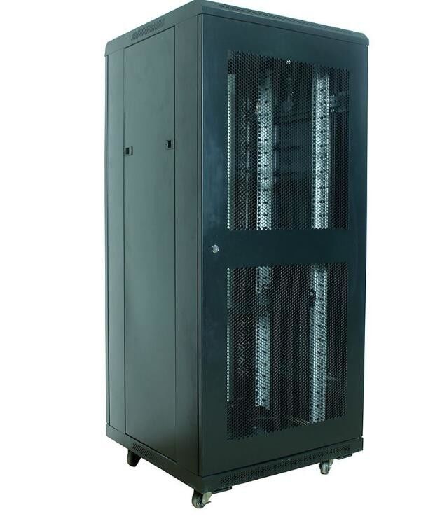 Staubdichtes Stahlboden Standing Netzwerk Server Schrank 19 ′′ mit Glas Tür YH2001