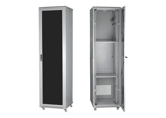 Glaskaltgewalzter Stahl des tür-Server-Gestell-Kabinett-100mm Tiefe mit dem Pulver-Mantel, der YH2002 beendet