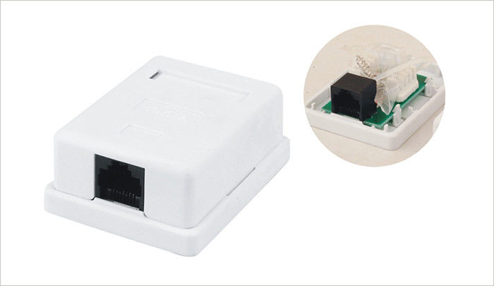 An der Wand befestigtes RJ45 Netz Trapezfehler-Jack für einzelne Hafen-Aufputzdose YH7015