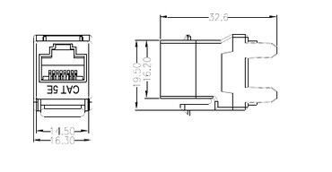 Netztrapezfehlersteckfassung Krone 180 Cat.5E RJ45 modulare Steckfassung Hoch-zuverlässiges YH7004 des Grads 8P8C